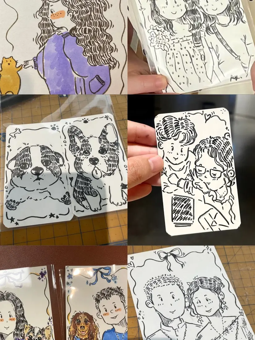 รวมตัวอย่างภาพวาดคน คู่รัก และสัตว์เลี้ยง